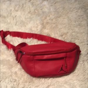 Red leather Jordan fanny pack